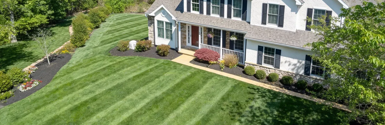 house with nice lawn