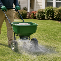 technician liming grass